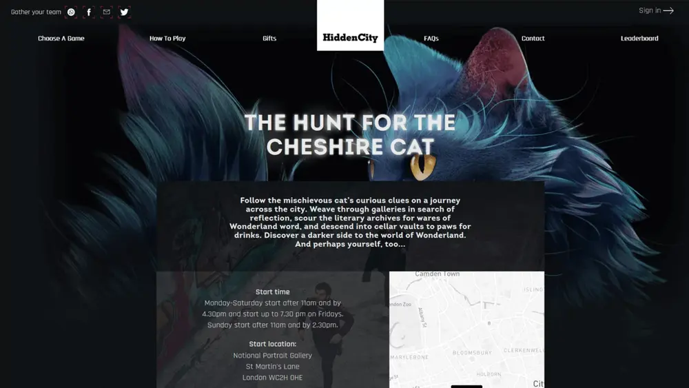 HiddenCity website