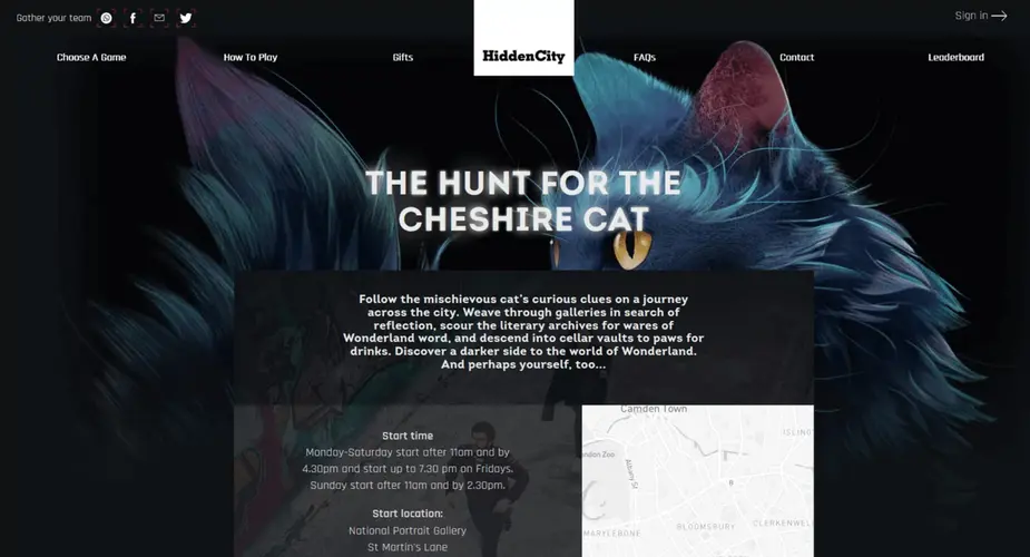 HiddenCity website