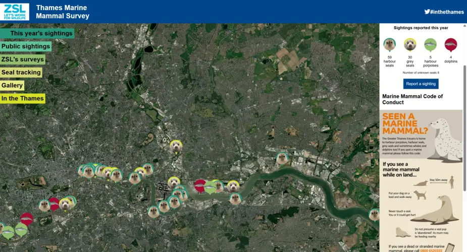 ZSL Mammal spotting map